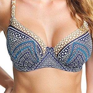 38I Fantasie Swimwear Granada Gather Underwired Full Cup Bikini Top Ink